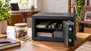 caja fuerte con hucha